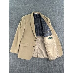 Ralph Lauren Sport Coat 44 L Beige Wool Silk Cashmere Solid Designer Premium LRL